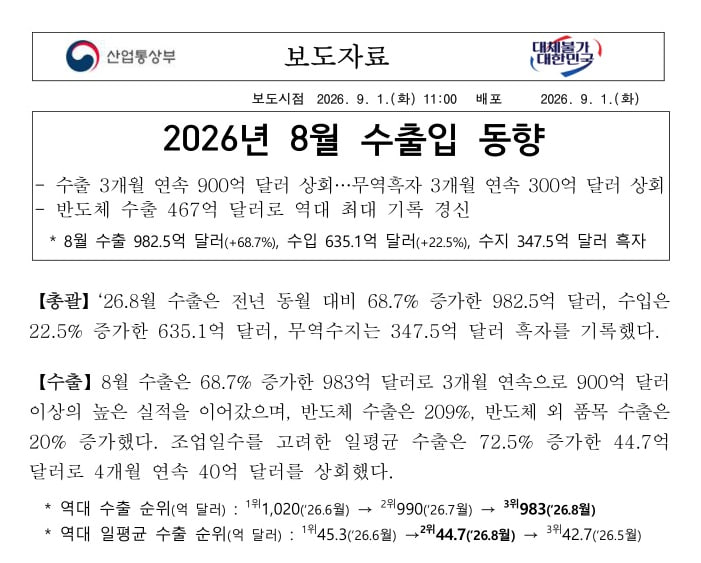 8월 수출입 데이터 총 정리본