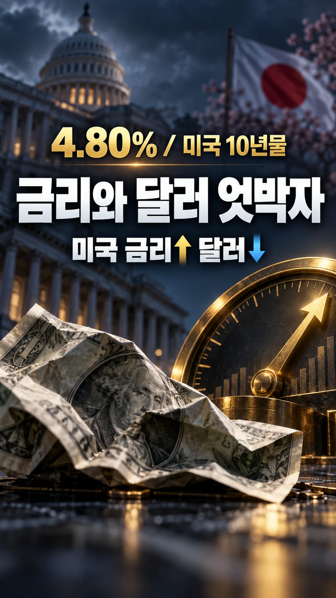 📕 2026년 9월 9일(수) — 미국 금리는 4.8%까지 올랐는데 달러는 움직이지 않았다