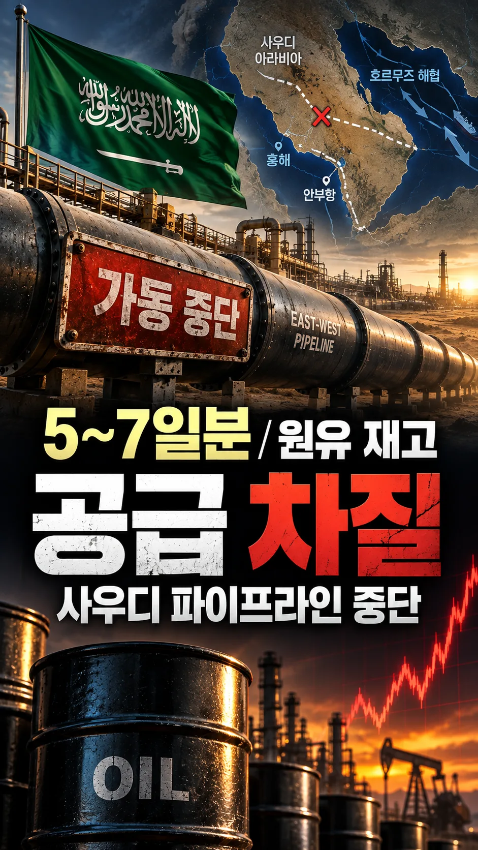 주말에 무슨 일이 있었나? 호르무즈에서는 선박이 또 공격받았고, 사우디의 우회로도 멈췄다