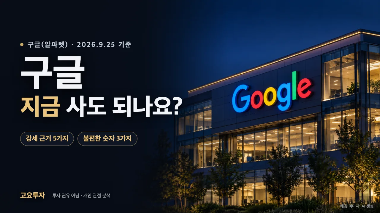 구글 지금 투자해도 될까?