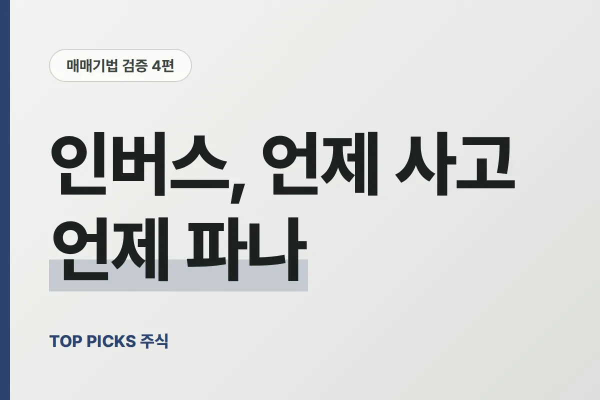 [검증 시리즈 4편] 인버스, 언제 사고 언제 파